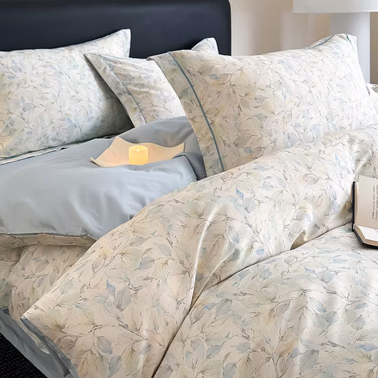 Luxury Print Breathable Soft Baby Suitable Cotton Print Embroidery Bedding