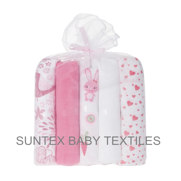 80*80cm 100% Organic Cotton Baby Muslin Diapers