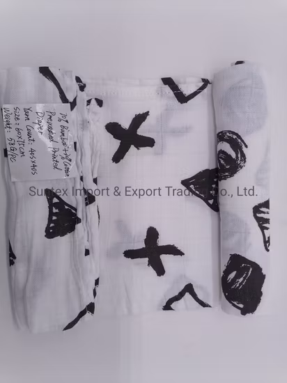 Pannolino di stoffa di mussola di bambù stampato all'ingrosso